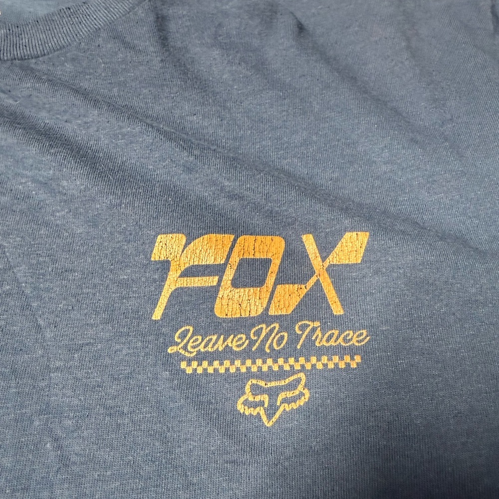 Fox Navy Tee with Mustard Graphics